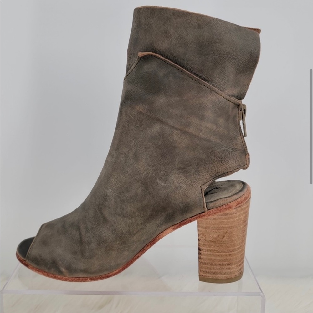 Free People Golden Road Peep Toe Leather Boots - Picture 6 of 11